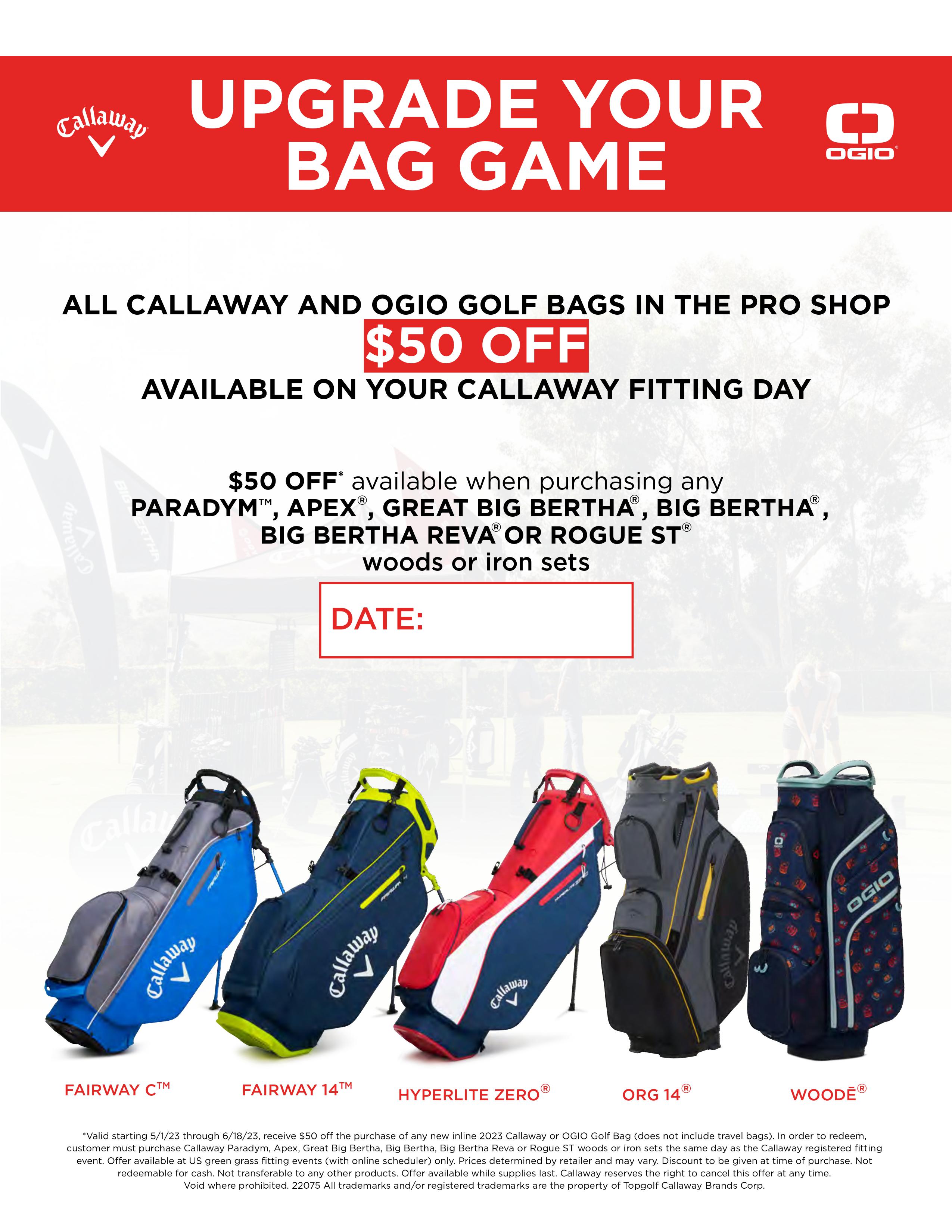 Fitting Event Golf Bag Promo